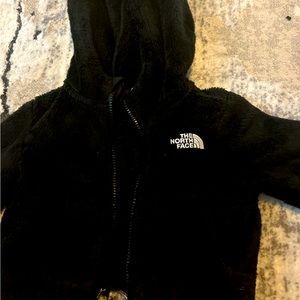 Black north face fur jacket